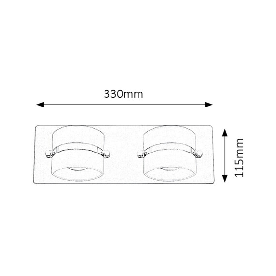 LED аплик за баня Tony 5490 Rabalux 2x5W 4000К | Osvetlenieto.bg