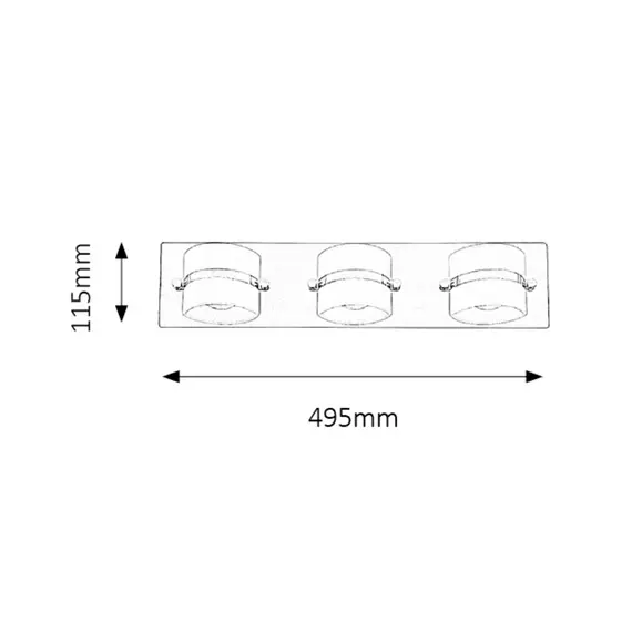 LED аплик за баня Tony 5491 Rabalux 3x5W 4000К | Osvetlenieto.bg