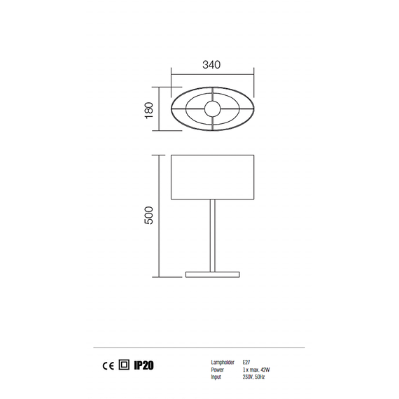 Настолна лампа ENJOY 01-680 WH Redo 1X42W E30 | Osvetlenieto.bg