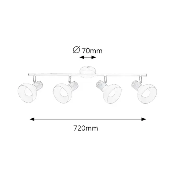 Спот Holly 5947 Rabalux 4xE14 | Osvetlenieto.bg