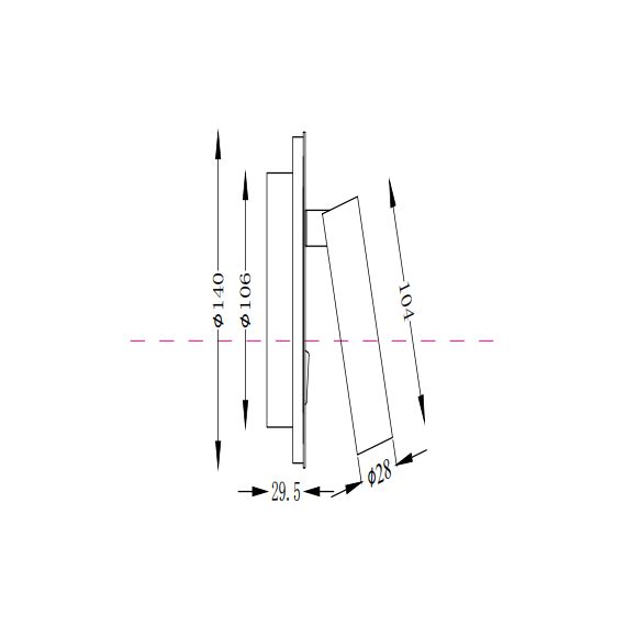 LED Аплик Los 176 C176-WL-01-6W-MG Maytoni 9W 3000K | Osvetlenieto.bg