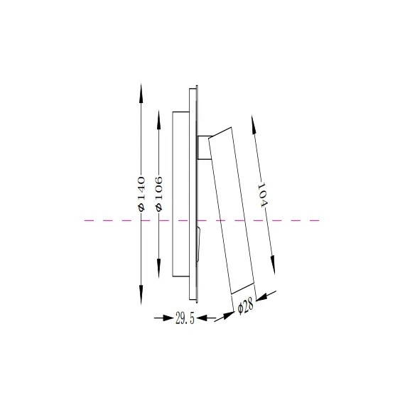 LED Аплик Los 176 C176-WL-01-6W-MG Maytoni 9W 3000K | Osvetlenieto.bg