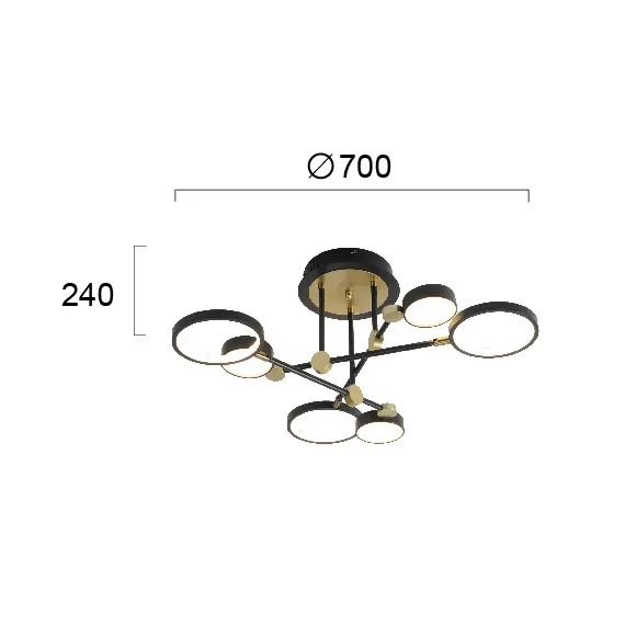 LED Плафон PERSA 4251100 Viokef 50W 3000K | Osvetlenieto.bg