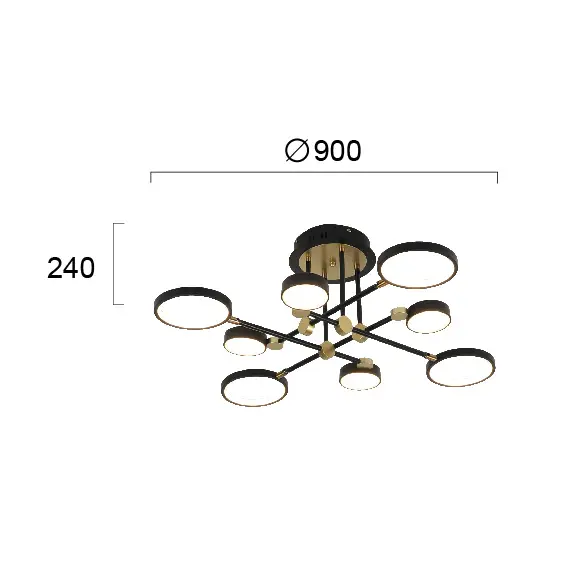LED Плафон PERSA 4251200 Viokef 63W 3000K | Osvetlenieto.bg