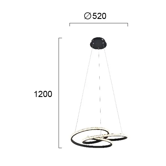 LED Полилей BERLIN 4247600 Viokef 40W 3000K | Osvetlenieto.bg