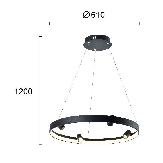 LED Полилей DENIS 4250600 Viokef 40W 3000K | Osvetlenieto.bg