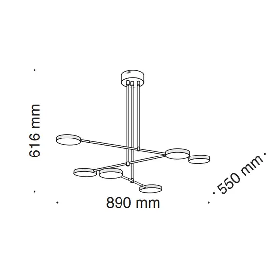 LED Полилей Fad MOD070PL-L38B3K Maytoni 38W 3000K | Osvetlenieto.bg