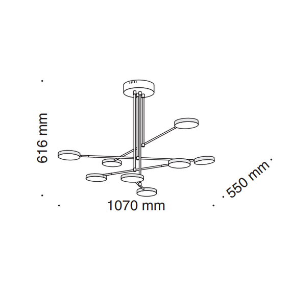 LED Полилей Fad MOD070PL-L48B3K Maytoni 48W 3000K | Osvetlenieto.bg LED Полилей Fad MOD070PL-L48B3K Maytoni 48W 3000K | Osvetlenieto.bg