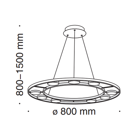 LED Полилей Fad MOD070PL-L63B3K Maytoni 63W 3000K | Osvetlenieto.bg LED Полилей Fad MOD070PL-L63B3K Maytoni 63W 3000K | Osvetlenieto.bg