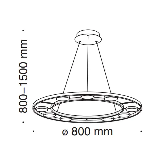 LED Полилей Fad MOD070PL-L63B3K Maytoni 63W 3000K | Osvetlenieto.bg