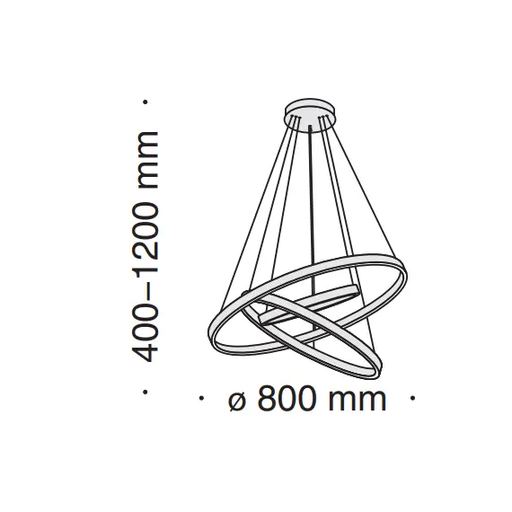 LED полилей Rim MOD058PL-L100BS4K Maytoni 115W 4000K | Osvetlenieto.bg