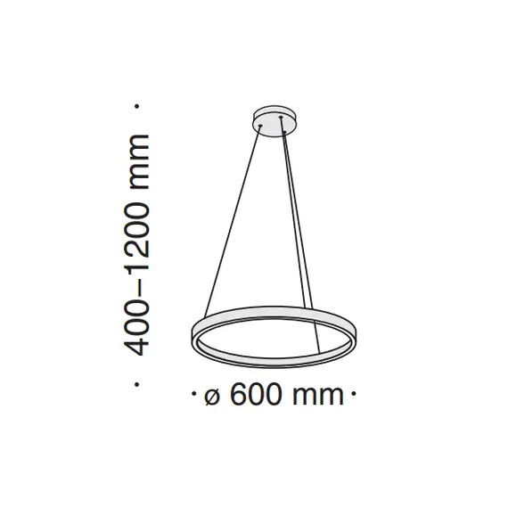 LED полилей Rim MOD058PL-L32BSK Maytoni 37W CCT 3000K/4000K | Osvetlenieto.bg
