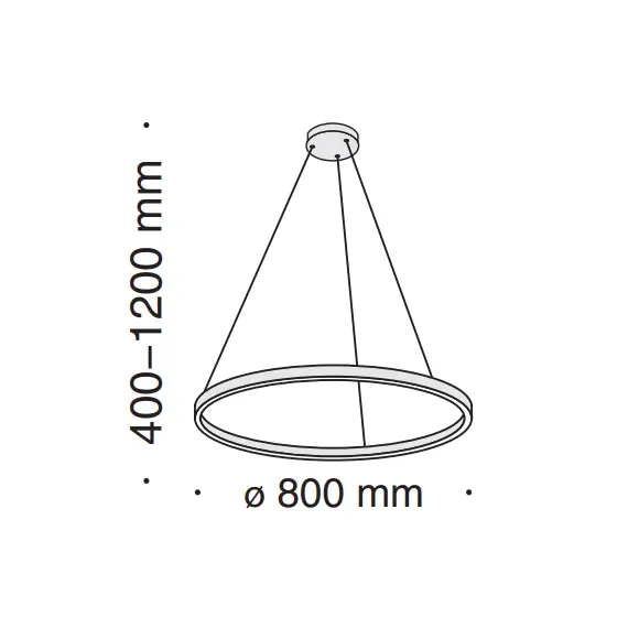 LED полилей Rim MOD058PL-L42BK Maytoni 51W CCT 3000K/4000K | Osvetlenieto.bg