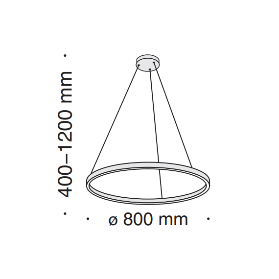 LED полилей Rim MOD058PL-L42BS4K Maytoni 51W 4000K | Osvetlenieto.bg