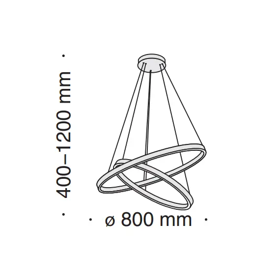 LED полилей Rim MOD058PL-L74BS4K Maytoni 88W 4000K | Osvetlenieto.bg