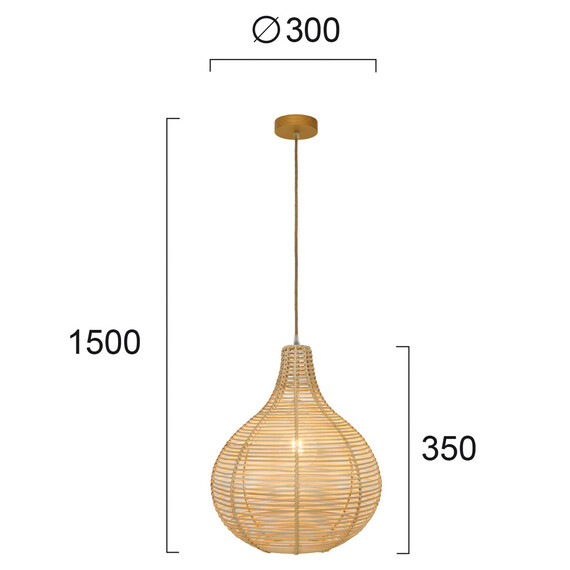 Пендел BOLITA 4227800 Viokef 1xE27 | Osvetlenieto.bg