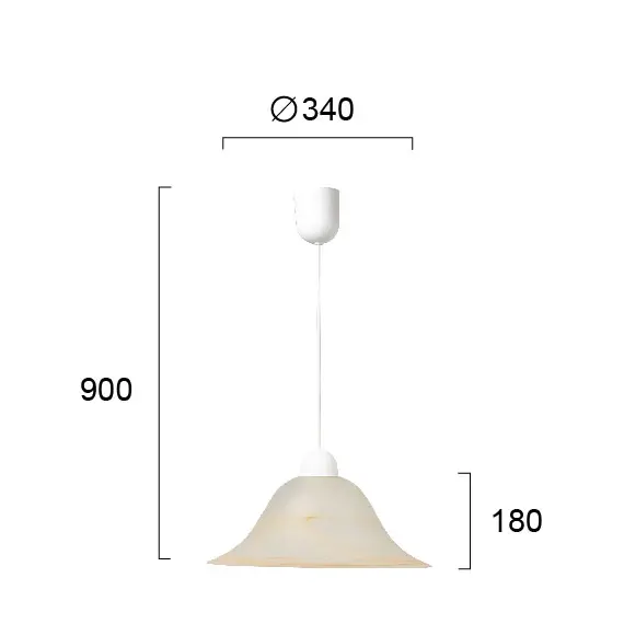 Пендел DUET 3927501 Viokef 1xE27 | Osvetlenieto.bg