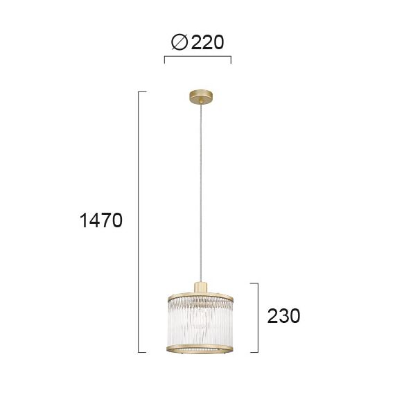 Пендел KAROLINA 4258900 Viokef 1xE27 | Osvetlenieto.bg