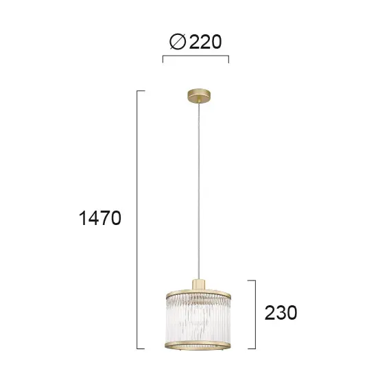 Пендел KAROLINA 4258900 Viokef 1xE27 | Osvetlenieto.bg