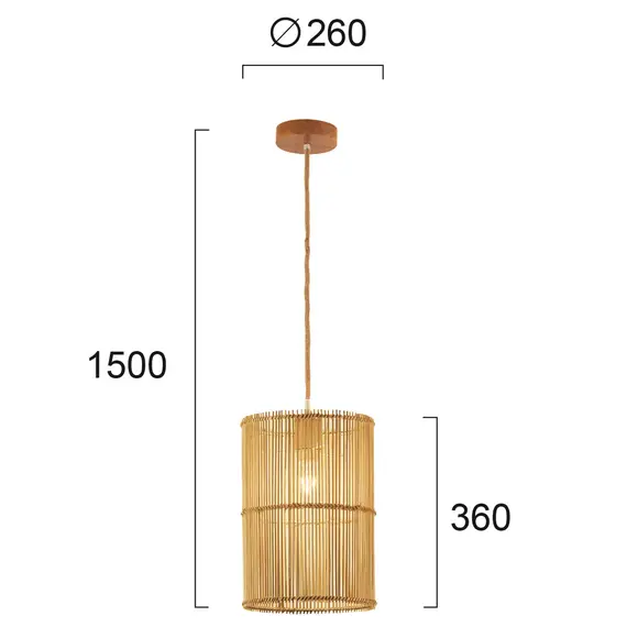 Пендел LETA 4228100 Viokef 1xE27 | Osvetlenieto.bg