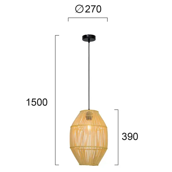 Пендел LETA 4228400 Viokef 1xE27 | Osvetlenieto.bg