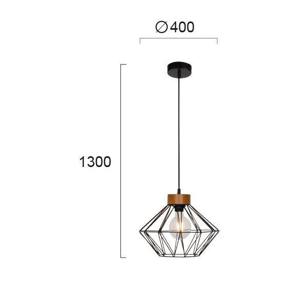 Пендел VEGA 4254100 Viokef 1xE27 | Osvetlenieto.bg