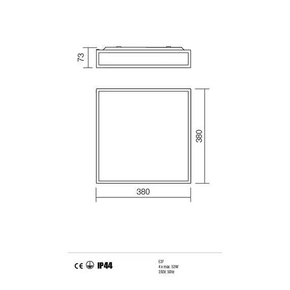 Плафон EGO 01-706 Redo 4X52W E27 IP44 | Osvetlenieto.bg