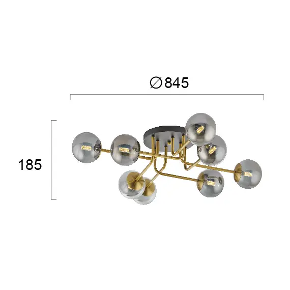 Плафон FIORE 4254500 Viokef 8xG9 | Osvetlenieto.bg
