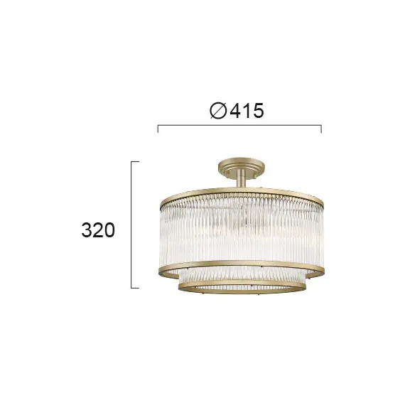 Плафон KAROLINA 4258800 Viokef 5xE14 | Osvetlenieto.bg