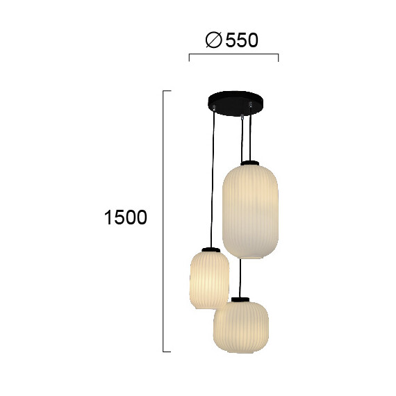 Полилей ASTOR 4257900 Viokef 3xE27 | Osvetlenieto.bg