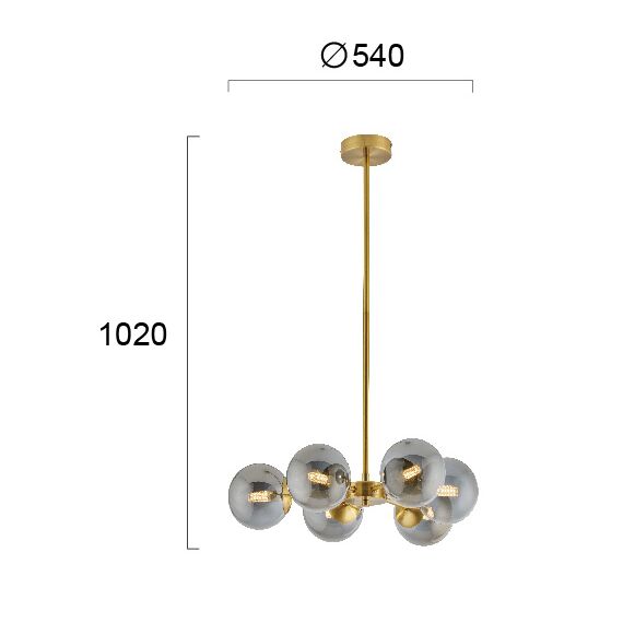 Полилей FIORE 4254700 Viokef 6xG9 | Osvetlenieto.bg