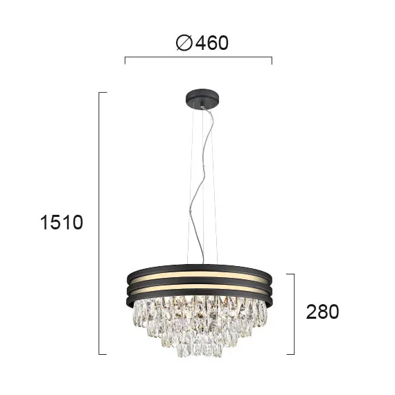 Полилей JOSEPHINE 4259200 Viokef 5xE14 | Osvetlenieto.bg