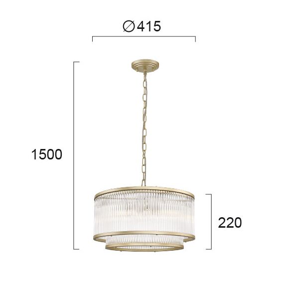 Полилей KAROLINA 4259000 Viokef 5xE14 | Osvetlenieto.bg