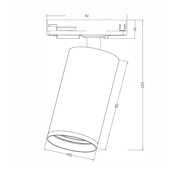 Спот за шина Track Maytoni TR020-1-GU10-W 1xGU10 | Osvetlenieto.bg