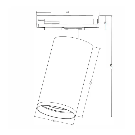 Спот за шина Track Maytoni TR020-1-GU10-W 1xGU10 | Osvetlenieto.bg