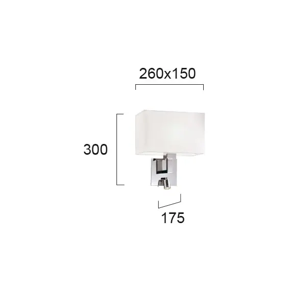 Аплик BALTIMORE 4172400 Viokef 1xE27+LED 1W 3000K | Osvetlenieto.bg