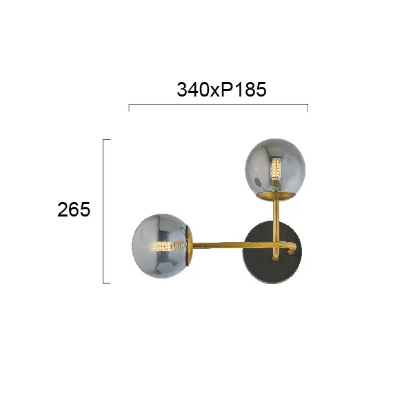 Аплик FIORE 4254300 Viokef 2xG9 | Osvetlenieto.bg