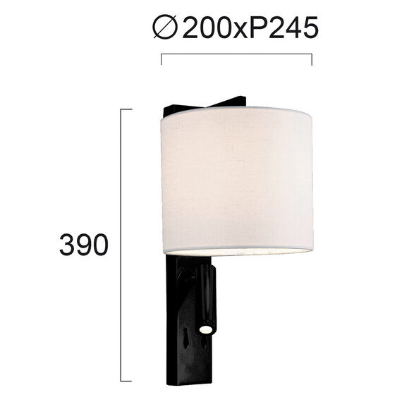 Аплик MAYOR 4229500 Viokef 1xE27+3W 3000K | Osvetlenieto.bg