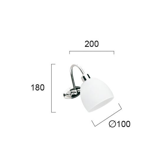 Аплик NIOBE 351300 Viokef 1xE14 | Osvetlenieto.bg