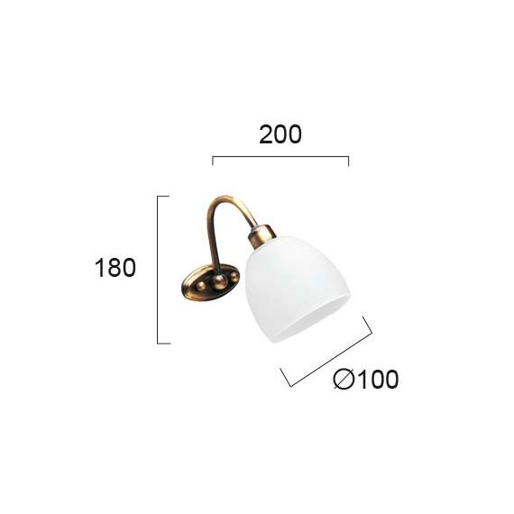 Аплик NIOBE 351400 Viokef 1xE14 | Osvetlenieto.bg