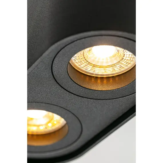 Двойна луна открит монтаж черна SENSO DUO 2xGU10 | Osvetlenieto.bg