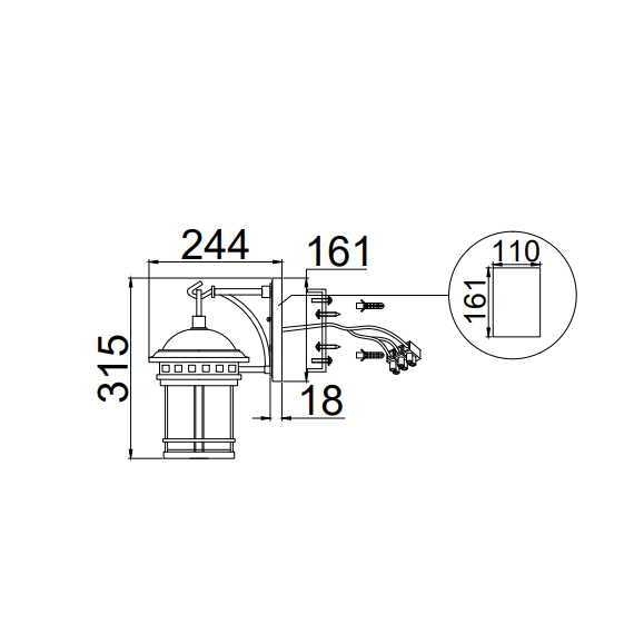 Фасаден аплик Salamanca O031WL-01BR Maytoni 1xE27 | Osvetlenieto.bg