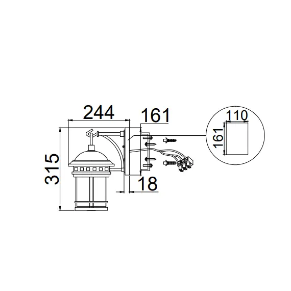 Фасаден аплик Salamanca O031WL-01BR Maytoni 1xE27 | Osvetlenieto.bg