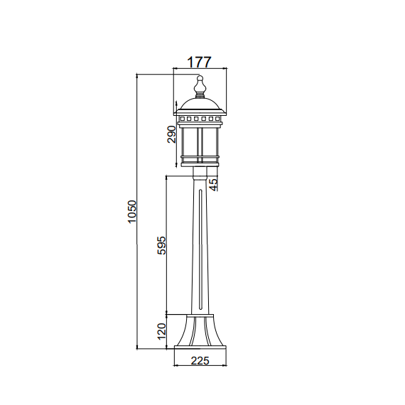 Градински стълб Salamanca O031FL-01BR Maytoni 1xE27 | Osvetlenieto.bg