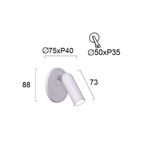 LED Аплик за вграждане EMMA 4244700 Viokef 3W 3000K | Osvetlenieto.bg LED Аплик за вграждане EMMA 4244700 Viokef 3W 3000K | Osvetlenieto.bg