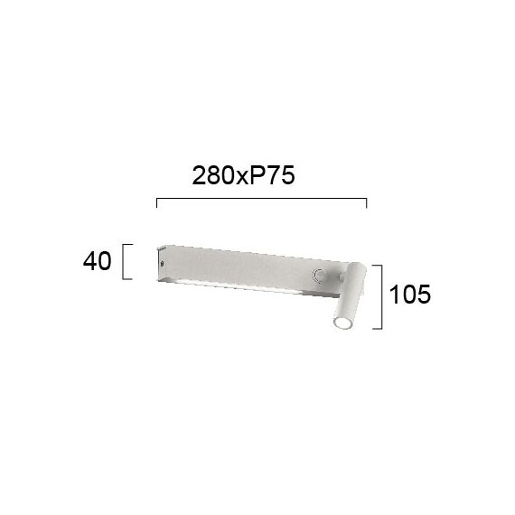 LED Аплик MOLLY 4243500 Viokef 3W+6W 3000K | Osvetlenieto.bg