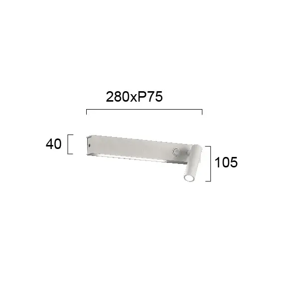 LED Аплик MOLLY 4243500 Viokef 3W+6W 3000K | Osvetlenieto.bg