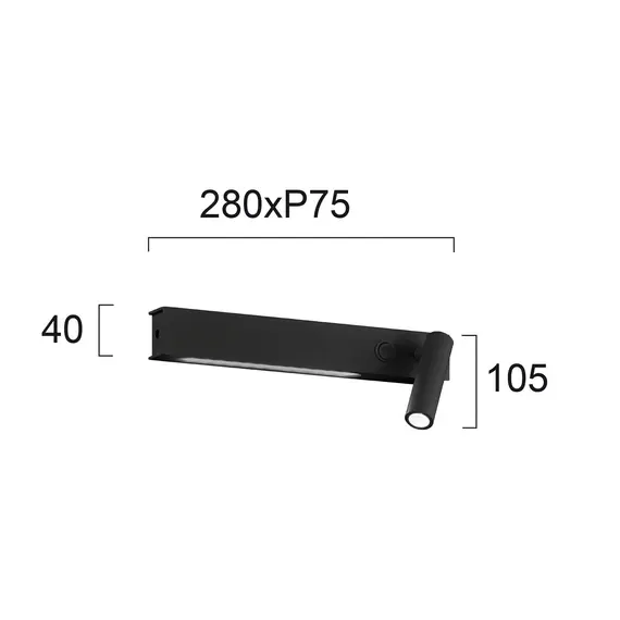 LED Аплик MOLLY 4243501 Viokef 3W+6W 3000K | Osvetlenieto.bg