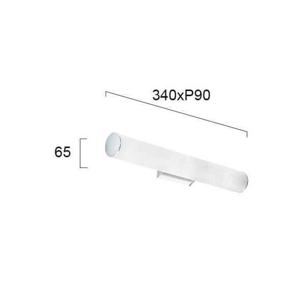 LED Аплик за баня FIBI 4181300 Viokef 10W 3000K | Osvetlenieto.bg