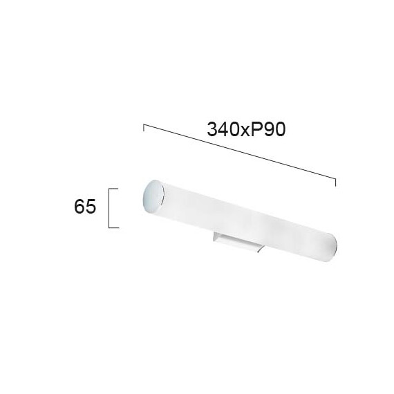 LED Аплик за баня FIBI 4181300 Viokef 10W 3000K | Osvetlenieto.bg